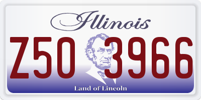 IL license plate Z503966