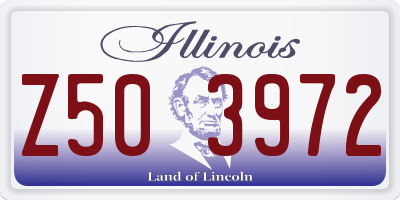 IL license plate Z503972