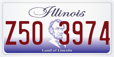 IL license plate Z503974