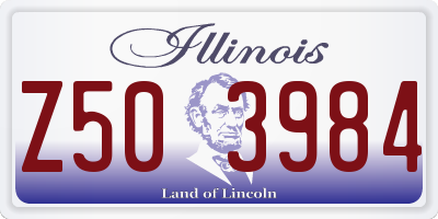 IL license plate Z503984
