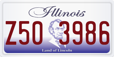 IL license plate Z503986