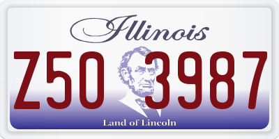 IL license plate Z503987
