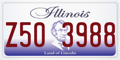 IL license plate Z503988