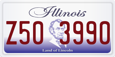 IL license plate Z503990