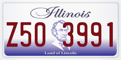 IL license plate Z503991