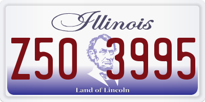 IL license plate Z503995