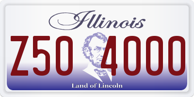 IL license plate Z504000