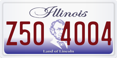 IL license plate Z504004