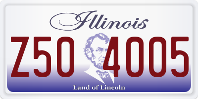 IL license plate Z504005