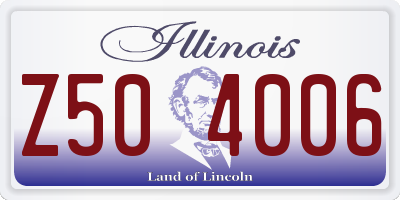 IL license plate Z504006