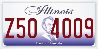 IL license plate Z504009
