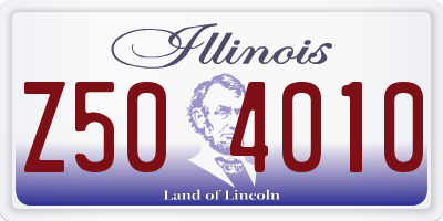 IL license plate Z504010