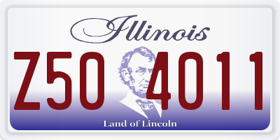 IL license plate Z504011