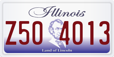 IL license plate Z504013