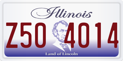 IL license plate Z504014
