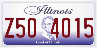 IL license plate Z504015