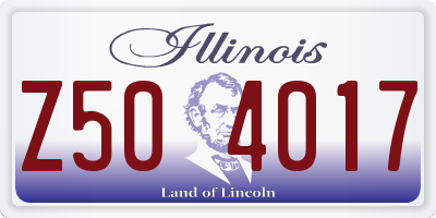 IL license plate Z504017