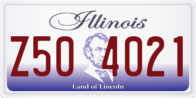 IL license plate Z504021