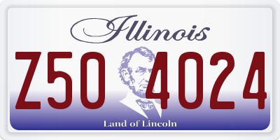 IL license plate Z504024