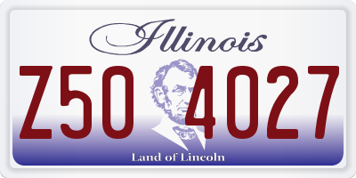 IL license plate Z504027