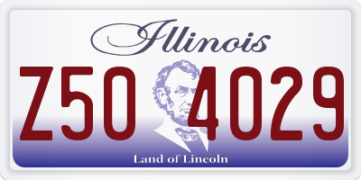 IL license plate Z504029