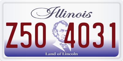 IL license plate Z504031