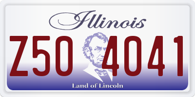 IL license plate Z504041