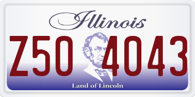 IL license plate Z504043