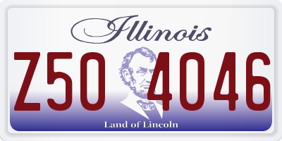 IL license plate Z504046