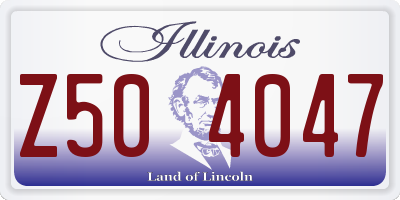 IL license plate Z504047