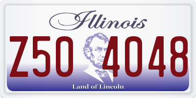 IL license plate Z504048