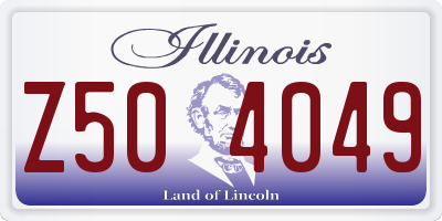 IL license plate Z504049