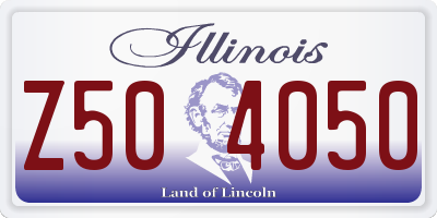 IL license plate Z504050