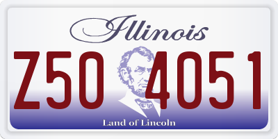 IL license plate Z504051
