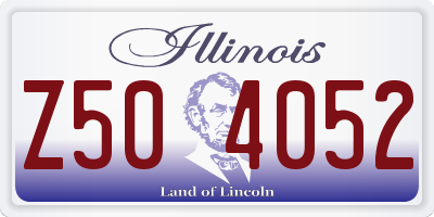 IL license plate Z504052