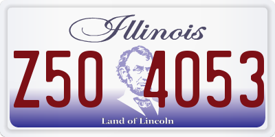 IL license plate Z504053