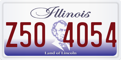 IL license plate Z504054