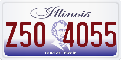 IL license plate Z504055
