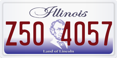 IL license plate Z504057