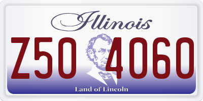 IL license plate Z504060