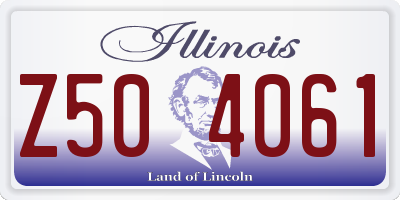 IL license plate Z504061