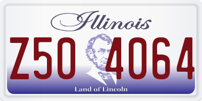 IL license plate Z504064