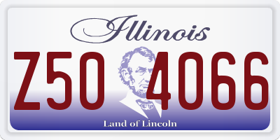 IL license plate Z504066