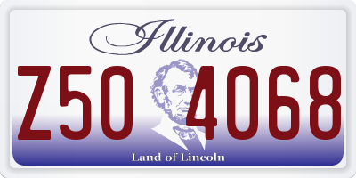 IL license plate Z504068