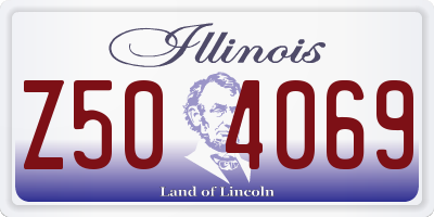 IL license plate Z504069