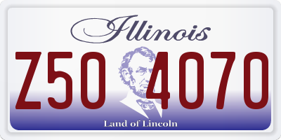 IL license plate Z504070