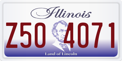 IL license plate Z504071