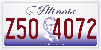 IL license plate Z504072