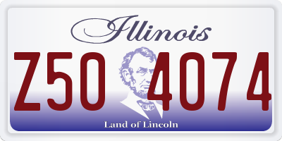 IL license plate Z504074