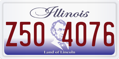 IL license plate Z504076